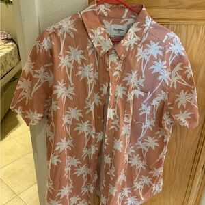 Goodfellow & Co Men's Tropical Palm Shirt - Coral